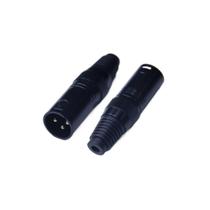 Conector Plug Canon XLR Macho Metal 3 Pinos