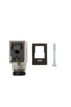 Conector Plug Elétrico DIN 43650 B para Solenoide com LED 12 VDC - Comitre