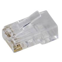Conector Plug Macho RJ45 Cat6 8 Vias Dupla Camada sem Guias Conector Plug Macho RJ45 Cat6 8 Vias Dupla Camada sem Guias