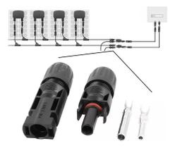 Conector Plug Mc4 Painel Placa Cabo Solar Macho Fêmea Kit 02 pares