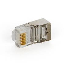 Conector PLUG Modular RJ-45 Cabo de Rede CAT5 8X8 Blindado