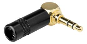 Conector Plug P2 Stereo 90 Angulado Dourado Linha Pro Mxt Conector Plug P2 Stereo 90 Angulado Dourado Linha Pro Mxt
