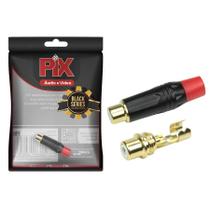 Conector Plug Rca 4Mm Profissional Top De Linha Vermelho Conector Plug Rca 4Mm Profissional Top De Linha Vermelho