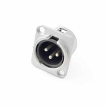 Conector plug santo angelo xlr macho painel 3 polos sa2x