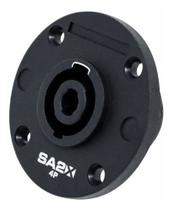 Conector Plug Speakon Femea De 4 Vias Painel Redondo Sa2x