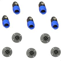 Conector Plug Speakon Kit 10 (5 Macho + 5 Femea)