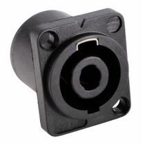 Conector Plug Speakon Painel Femea Combo P10 Com 2 Vias