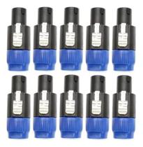 Conector Plug Speakon Tipo Neutrik 4 Polos Macho Mxt 10 Unid