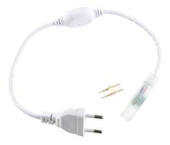 Conector Plug Tomada Fonte Mangueira Led Chata Bivolt