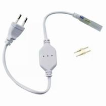 Conector Plug Tomada Fonte P/ Mangueira de Led Chata Bivolt Conector Plug Tomada Fonte P/ Mangueira de Led Chata Bivolt