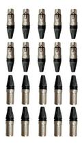 Conector plug xlr 10 macho +10 fêmea de linha wireconex kit