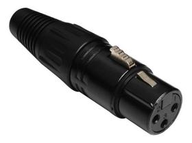 Conector Plug Xlr Fêmea Linha Profissional Lu71215Bk Luminos