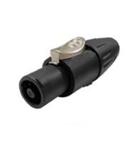 Conector Plugue Speakon Macho 4 Vias Linha Profissional Metal Preto Mxt