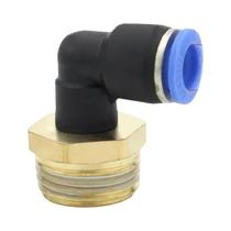 Conector Pneumático Em Forma De L, Encaixe De Acoplamento Rápido, Rosca Pl, Cotovelo De Ar, 4-12mm,