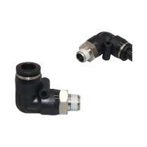 Conector Pneumático Rápido Preto PL 10 Peças 4/6/8/10/12mm Macho Rosca Cotovelo Plug-in Para