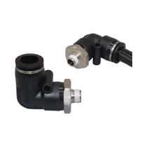 Conector Pneumático Rápido Preto PL 10 Peças 4/6/8/10/12mm Macho Rosca Cotovelo Plug-in Para