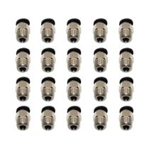 Conector Pneumático Reto M10 Macho Para Tubo PTFE, Engate Rápido Para Extrusora Bowden De Impressora