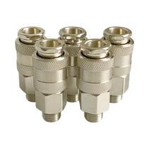 Conector Pneumático Tipo EU De Engate Rápido 5 Peças Rosca Macho G1/4 BSP Para Compressor De Ar PM20