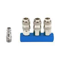 Conector Pneumático Tipo EU, Divisor De Manifold, Acoplador De 2, 3, 4 Vias, Conexão Rápida Para