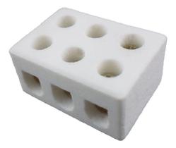 Conector porcelana 3p 10mm - interneed Conector porcelana 3p 10mm - interneed