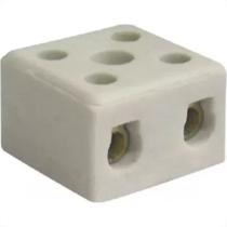 Conector Porcelana Asantos 2 Polos 6Mm 2203 Conector Porcelana Asantos 2 Polos 6Mm 2203