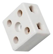 Conector Porcelana Bipolar 16mm 30A 600V Para Chuveiro Elétrico