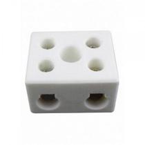 Conector Porcelana Brasfort 2 Polos - 10Mm Fixar - 8609 - Kit C/10 Pecas