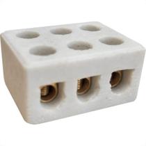 Conector Porcelana Brasfort 3 Polos - 16Mm Fixar - 8767 - Kit C/12 Pecas Conector Porcelana Brasfort 3 Polos - 16Mm Fixar - 8767 - Kit C/12 Pecas