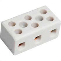 Conector Porcelana Brasfort 3Polos 06Mm 8608 - Kit C/100 Conector Porcelana Brasfort 3Polos 06Mm 8608 - Kit C/100