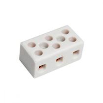 Conector Porcelana Brasfort 3Polos 16Mm 8767 - Kit C/12 Conector Porcelana Brasfort 3Polos 16Mm 8767 - Kit C/12