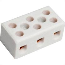 Conector Porcelana Brasfort 3Polos 16Mm 8767 - Kit C/12 Conector Porcelana Brasfort 3Polos 16Mm 8767 - Kit C/12