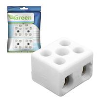 Conector Porcelana Ceramica Para Chuveiro 2 Polos 10mm 30A Conector Porcelana Ceramica Para Chuveiro 2 Polos 10mm 30A