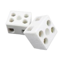 Conector Porcelana Grande 2 Polos 16mm - Interneed Conector Porcelana Grande 2 Polos 16mm - Interneed