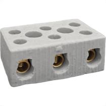 Conector Porcelana Interneed 3 Polos 16Mm - 66156 - Kit C/10 Pecas Conector Porcelana Interneed 3 Polos 16Mm - 66156 - Kit C/10 Pecas