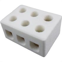 Conector Porcelana Interneed 3Polos 10Mm 66132 - Kit C/10 Conector Porcelana Interneed 3Polos 10Mm 66132 - Kit C/10