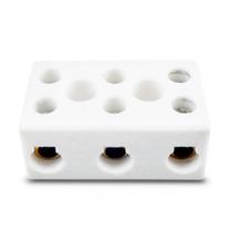 Conector Porcelana Interneed 3Polos 16Mm 66156 - Kit C/10 Conector Porcelana Interneed 3Polos 16Mm 66156 - Kit C/10