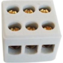 Conector Porcelana Morumbi Tripolar 06Mm Conector Porcelana Morumbi Tripolar 06Mm