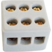 Conector Porcelana Morumbi Tripolar 06Mm Conector Porcelana Morumbi Tripolar 06Mm