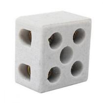 Conector Porcelana Thompson 2 Polos - 06Mm Fixar - Kit C/10 Pecas