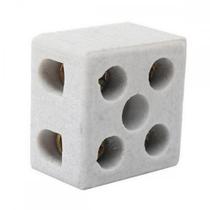 Conector Porcelana Thompson 2 Polos - 10Mm Fixar . / Kit C/ 10 Peças