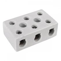 Conector Porcelana Thompson 3 Polos - 06Mm Fixar . / Kit C/ 10 Peças