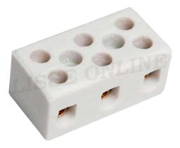 Conector porcelana trifasico 03 borne foxlux 01 unidade - 10mm Conector porcelana trifasico 03 borne foxlux 01 unidade - 10mm