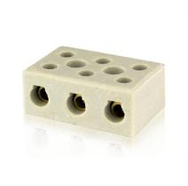 Conector Porcelana Tripolar 10MM - FOXLUX (0412)