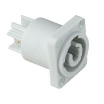 Conector Powercon Fêmea Painel Quadrado In 3 Vias Cinza SK-SP497 SKYPIX