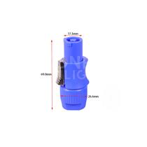 Conector powercon macho azul