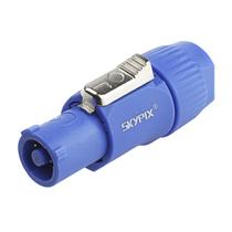 Conector Powercon Macho In 3 Vias Linha Profissional Azul SK-SP486 SKYPIX Conector Powercon Macho In 3 Vias Linha Profissional Azul SK-SP486 SKYPIX