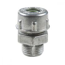 Conector prensa-cabo 1/2" em alumínio - bucha na cor cinza