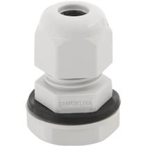 Conector prensa-cabo 1/4 polegada Tramontina em termoplástico cinza com bucha
