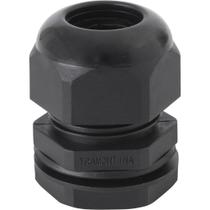 Conector prensa-cabo 3/4 polegada Tramontina em termoplástico preto com bucha Conector prensa-cabo 3/4 polegada Tramontina em termoplástico preto com bucha