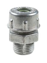 Conector prensa-cabo 3/8" em alumínio - bucha na cor cinza